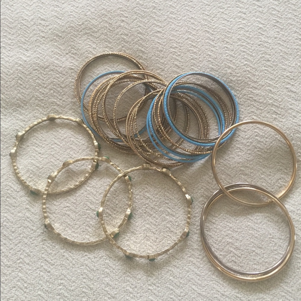 Bunch of bangles bracelets